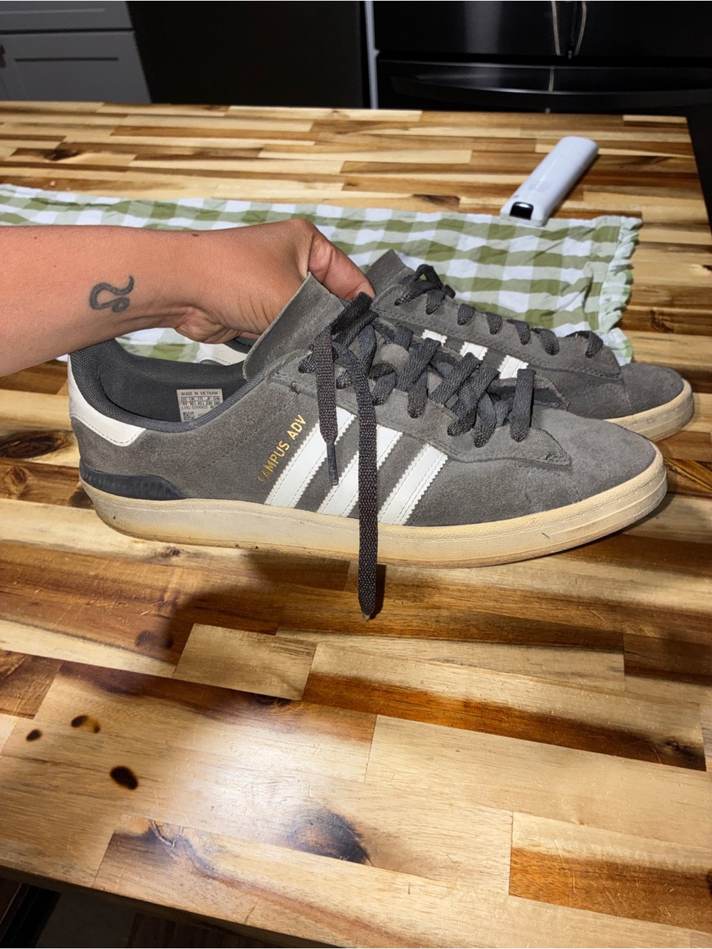 adidas Campus ADV Men's Suede Sneakers - Gray & White